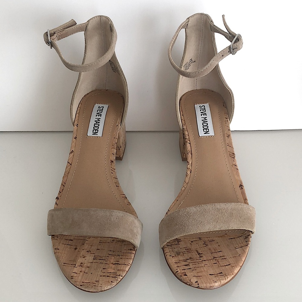 Steve Madden Irenee Tan Ankle Strap Sandals Size 7.5